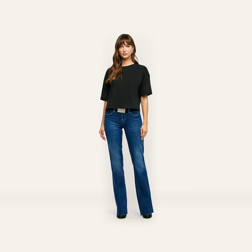 DARIA OVERSIZED CROPPED TEE