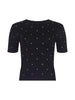 STORMY EMBELLISHED TEE IN BLACK