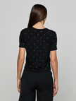 STORMY EMBELLISHED TEE IN BLACK