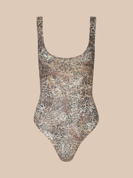 KALEA MESH BODYSUIT IN VALENCIA LEOPARD