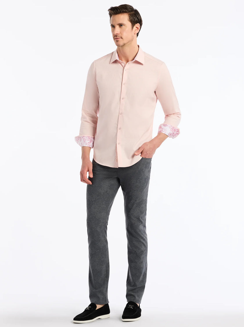 ODYSSEY LONG SLEEVE BUTTON DOWN SHIRT IN PINK