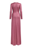 AURORA METALLIC KNIT GOWN