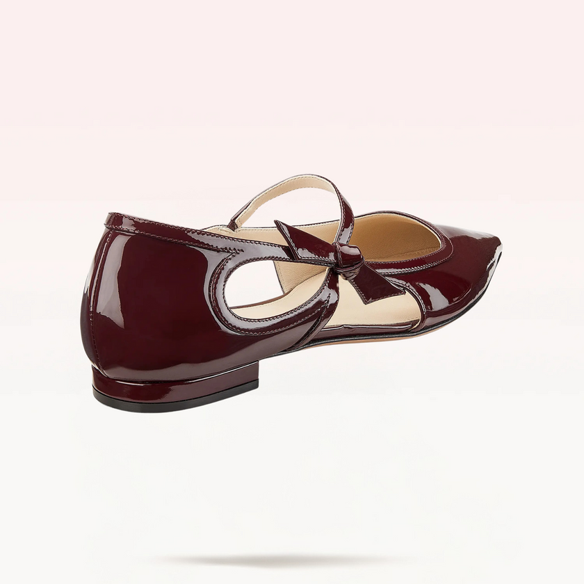 LUITA FLAT CHERRY LACQUER
