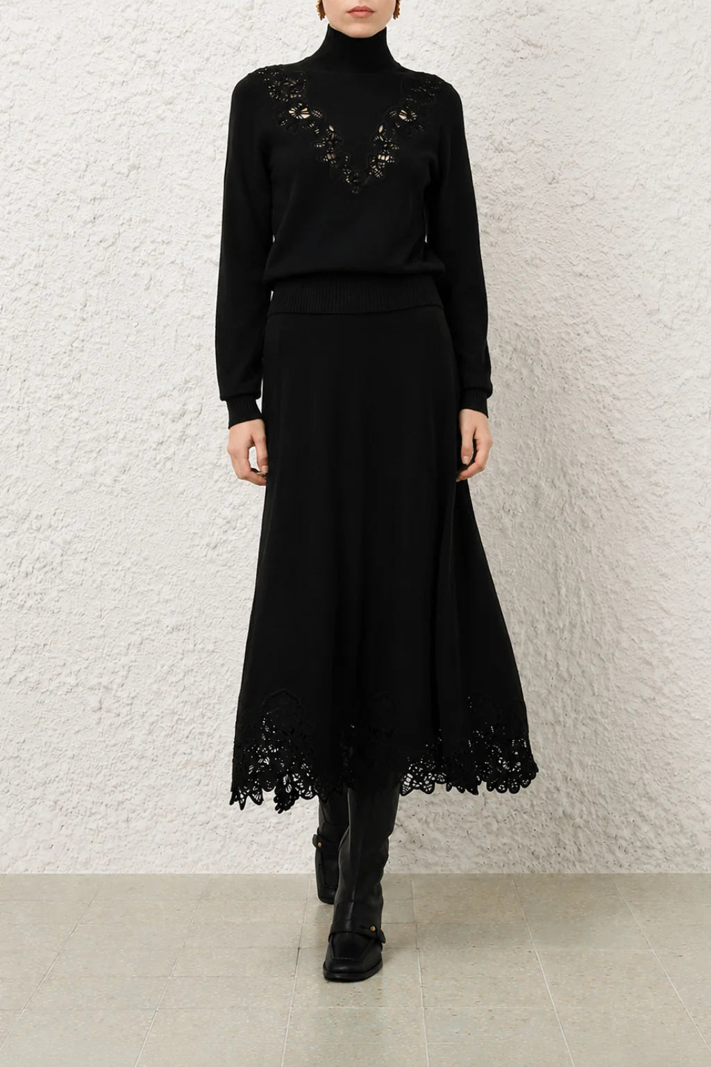 VALIANT MERINO LACE SKIRT