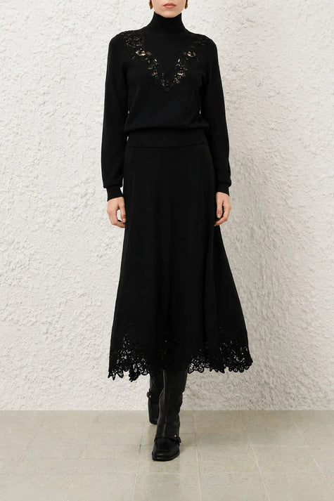 VALIANT MERINO LACE TURTLENECK