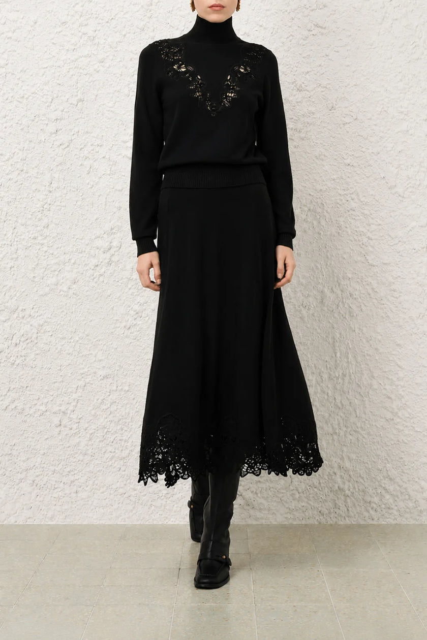 VALIANT MERINO LACE SKIRT