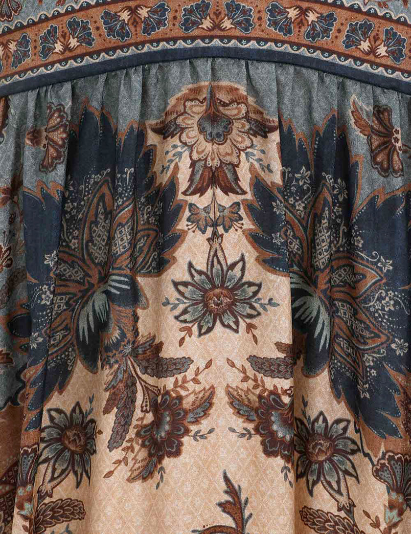 ASCENSION TIERED MIDI SKIRT