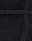DENIM PANELLED MIDI DRESS