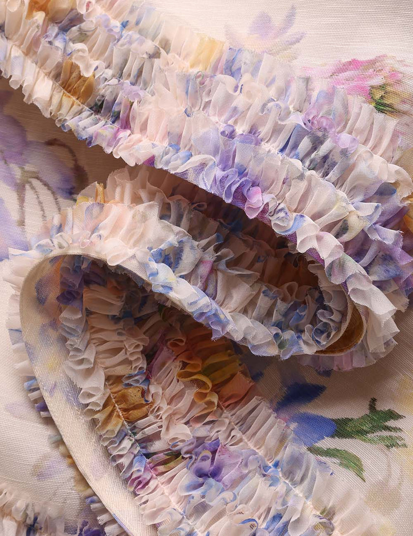 LUNA RUFFLE MIDI DRESS