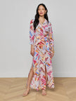 CAMERON SILK SHIFT DRESS IN POSTCARD PRINT