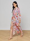 CAMERON SILK SHIFT DRESS IN POSTCARD PRINT