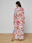 CAMERON SILK SHIFT DRESS IN POSTCARD PRINT