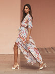 CAMERON SILK SHIFT DRESS IN POSTCARD PRINT