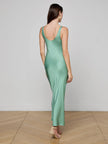 AKIYA SATIN TANK DRESS IN MALACHITE GREEN