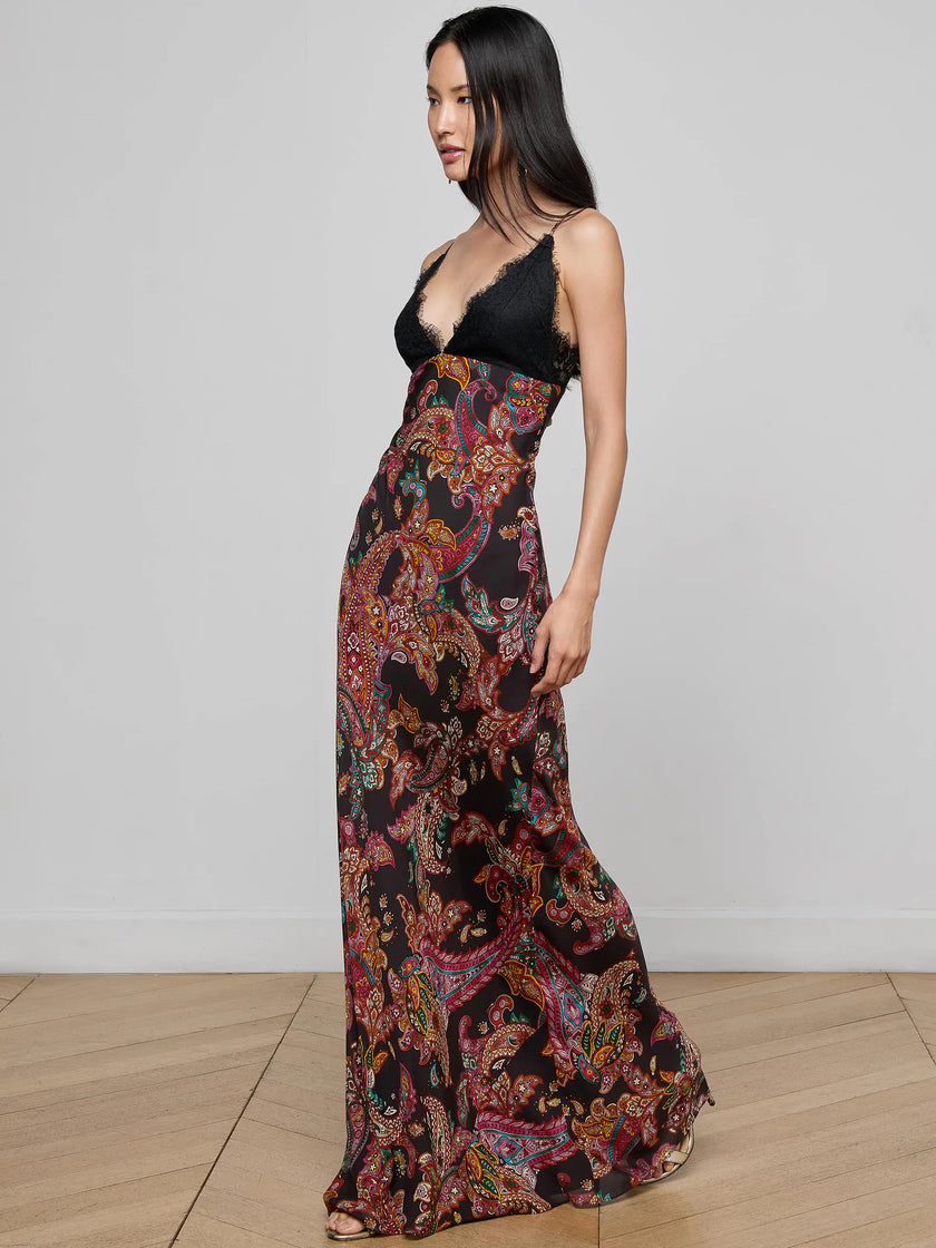 SUSANNA SILK LACE GOWN