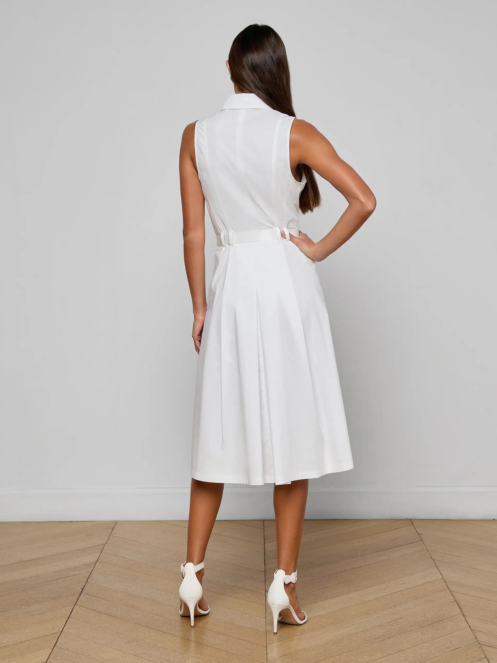 KYLO POPLIN SHIRT DRESS IN WHITE