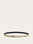 REVERSIBLE AND ADJUSTABLE GANCINI BELT IN BLACK AND BISQUE