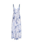 SUTTON MAXI DRESS IN IVORY BLUE WATERCOLOR LACE PAISLEY