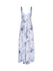 SUTTON MAXI DRESS IN IVORY BLUE WATERCOLOR LACE PAISLEY
