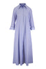 JENNYS GOWN IN INDIGO AND WHITE STRIPE