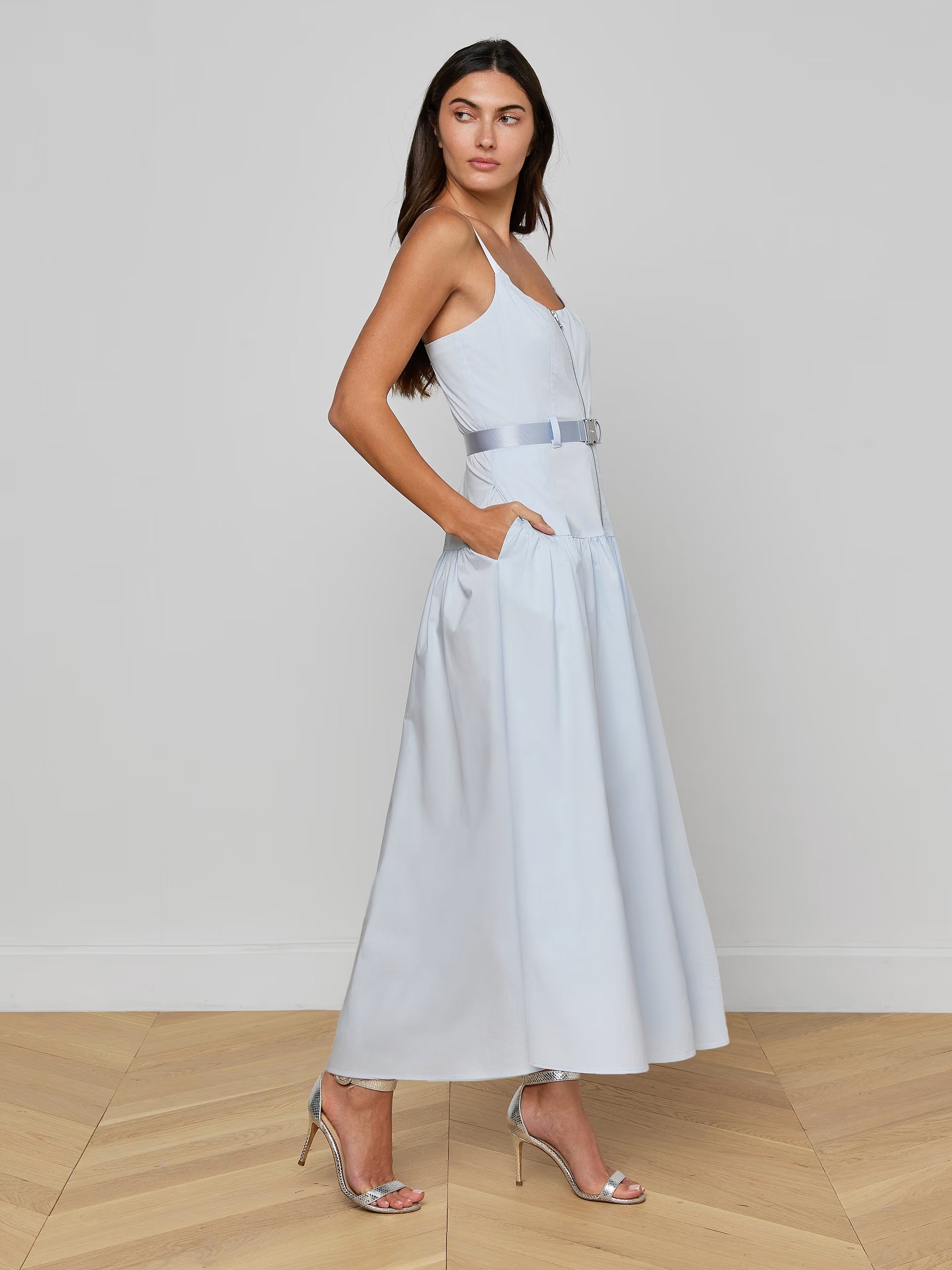 RIMA MAXI DRESS IN PALE BLUE MIST