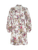 KIERSTEN DRESS IN WHITE MULTI LARGE BUTTERFLY JUNGLE