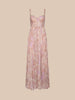 ROSETTE MAXI DRESS IN MAUVE MULTI TRADITIONAL PAISLEY
