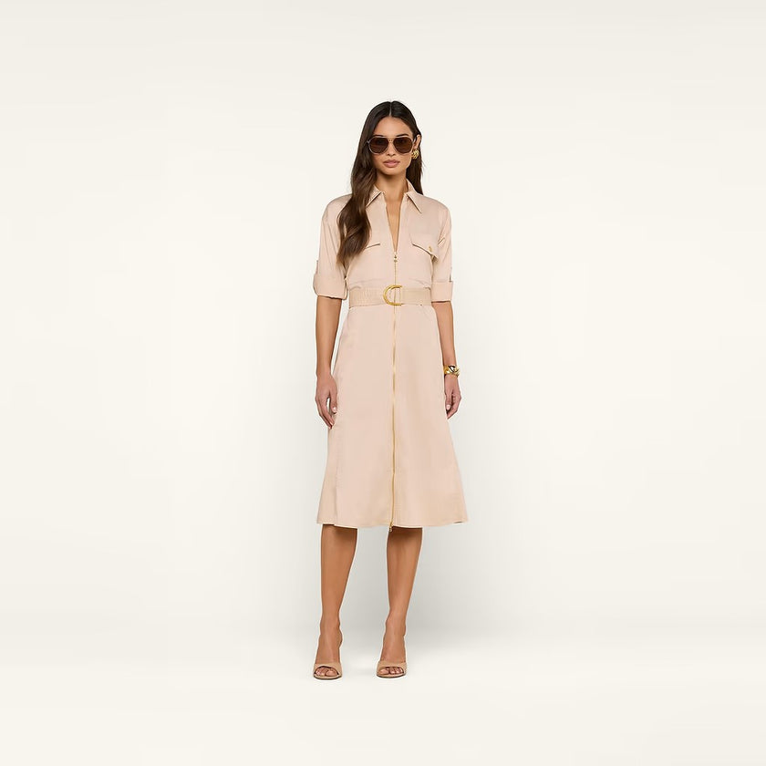 CALLEN SHIRT DRESS IN BISCUIT