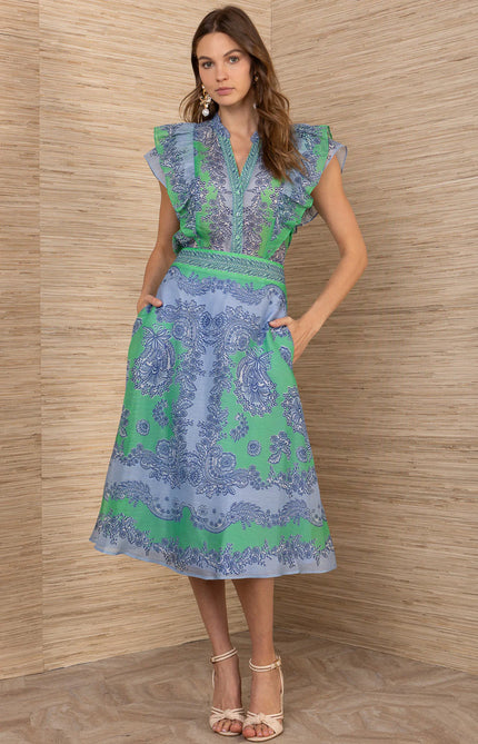 WINSLOW LINEN ORGANZA SKIRT