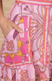 AULA LINEN DRESS IN CLEAR SAILING PRINT