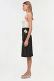 ARLA FLORAL JACQUARD MIDI SKIRT