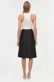 ARLA FLORAL JACQUARD MIDI SKIRT