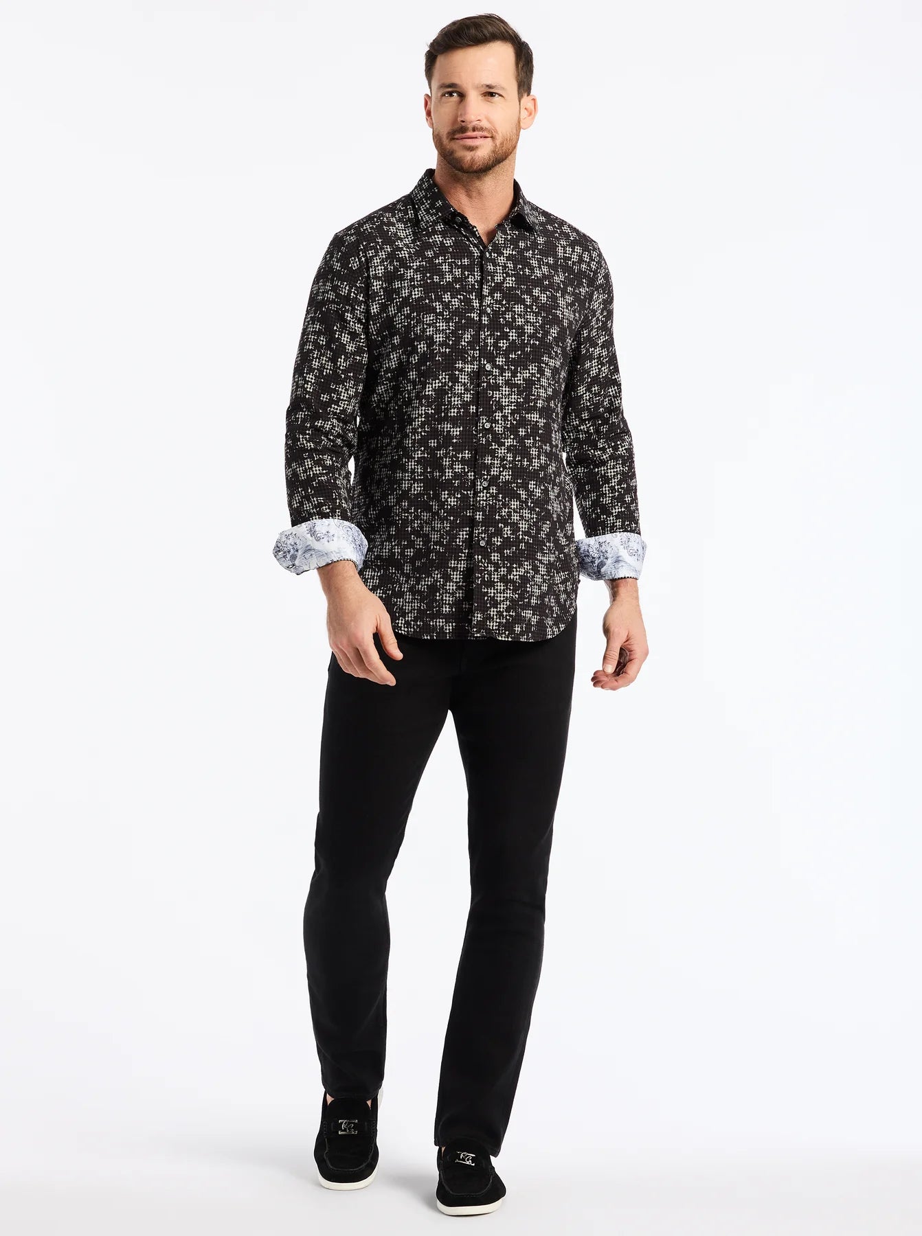 ANGOLA LONG SLEEVE BUTTON DOWN SHIRT