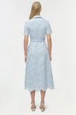 AUDRIA BELTED LINEN MIDI DRESS