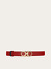 REVERSIBLE AND ADJUSTABLE GANCINI BELT IN LIPSTICK AND BLACK
