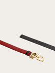 REVERSIBLE AND ADJUSTABLE GANCINI BELT IN LIPSTICK AND BLACK