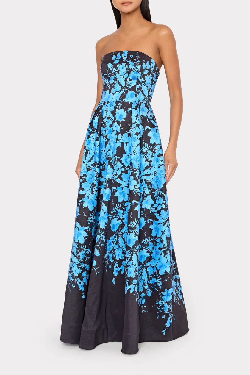 WINONA FLOWER STRAPLESS DRESS