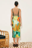 MOKSHINI BEADED FRINGE MIDI DRESS