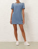 CRUSH EMBELLISHED DENIM DRESS