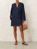 RHIANNON FRINGE DENIM MINI