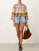 COCO STRIPE BELL SLEEVE TOP
