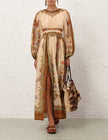 INDRA WAISTED MAXI DRESS