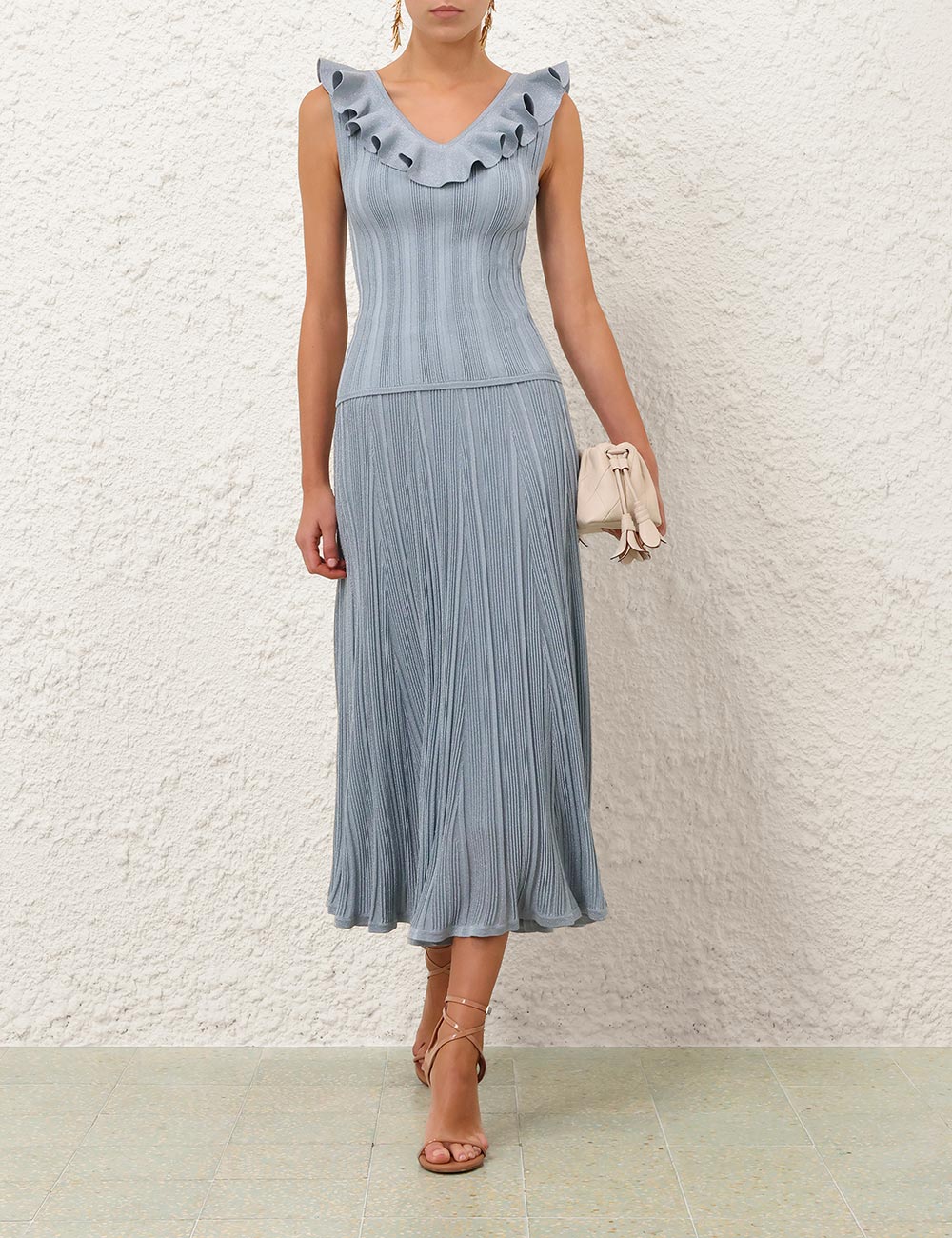 ASTER METALLIC FRILL TOP
