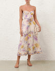 LUNA RUFFLE MIDI DRESS