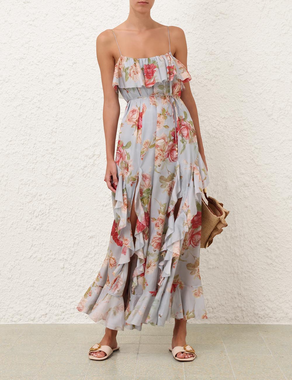 ROSELIGHT FRILL MAXI DRESS