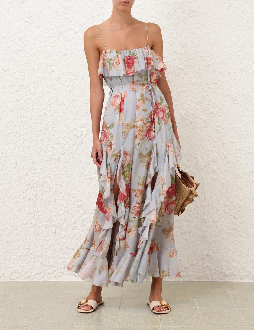ROSELIGHT FRILL MAXI DRESS