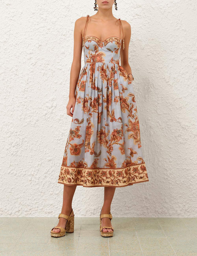 ASTER CORSET MIDI DRESS