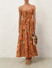 MAHON TIE FRONT MIDI DRESS