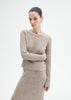 FITTED LONG SLEEVE KNIT IN WOOL CASHMERE