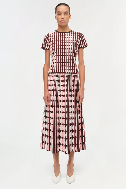 MICAH SCALLOPED MIDI SKIRT